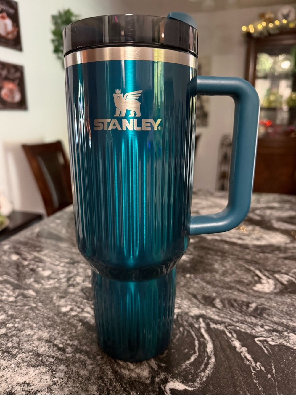 Stanley Teal Blue Insulated Travel Mug with Handle 40 oz